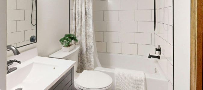 a bathroom in a home